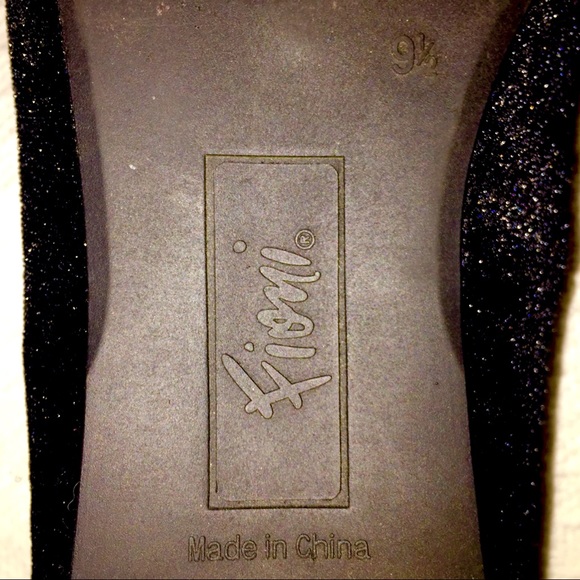 Fioni Black Bow Velvet Flats 9.5 - Picture 9 of 10